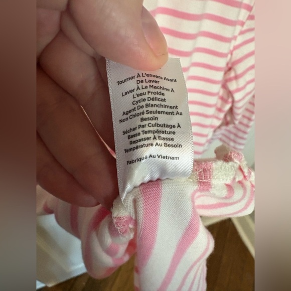 Talbots Scoop Neck Tee in Peony Stripe | White & Pink | Women’s XLP - Picture 10 of 10